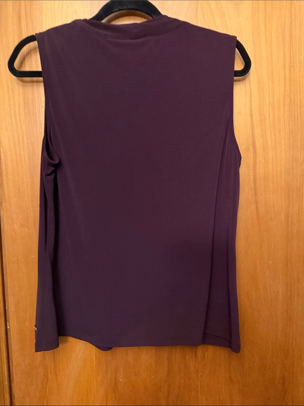 Calvin Klein Sleeveless Knot-Neck Camisole in Plum - Picture 3 of 3